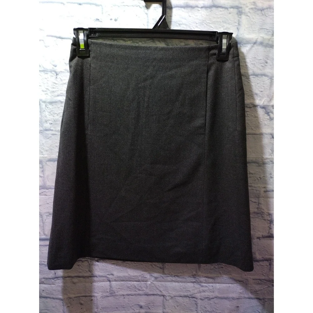 J.Crew Women's Gray Modern Wool Casual Straight And Pencil Casual Skirt Size 0‎